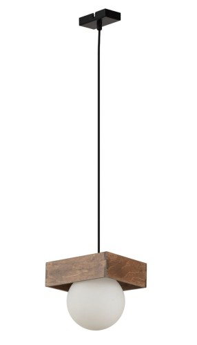 Wisząca lampa Bloom 33663 Sigma kula ball ramka biała brązowa