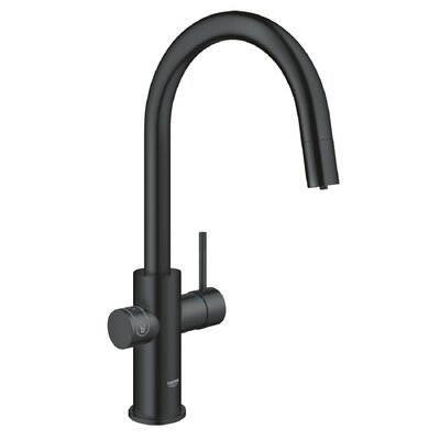 Grohe Blue Home bateria z filtrem z wyciąganą wylewką aksamitna czerń 31541KS0