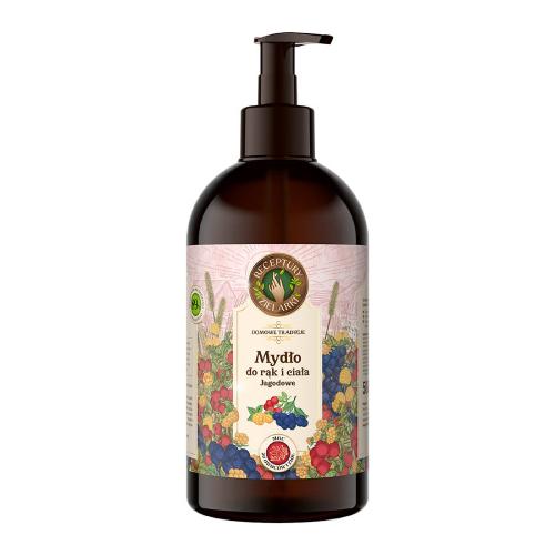 Receptury Zielarki Mydło do rąk i ciała Jagodowe, 500ml