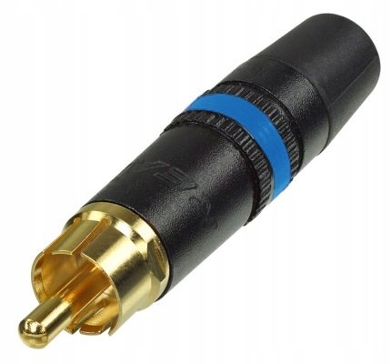 REAN NYS373 NEUTRIK wtyk RCA Cinch GOLD niebieski