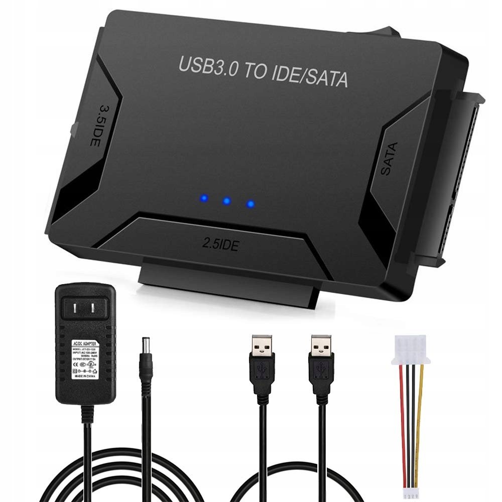 Adapter Mostek Dysków USB 3.0 SATA IDE 2,5 3,5