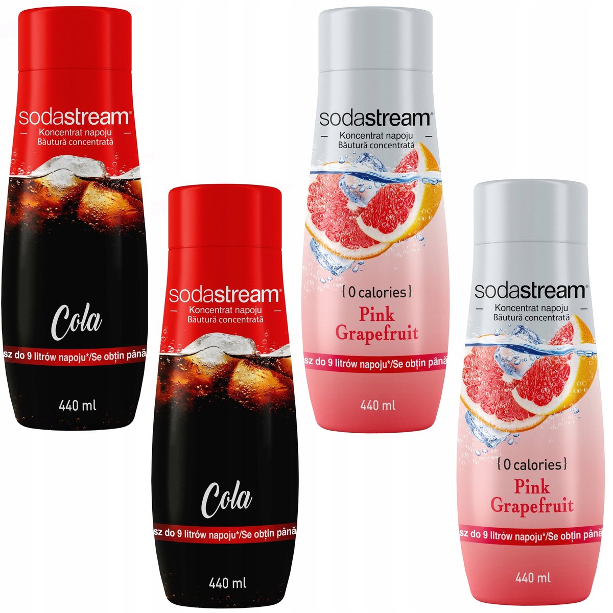 Sodastream Zestaw koncentrat 2xCola 2xGrapefruit