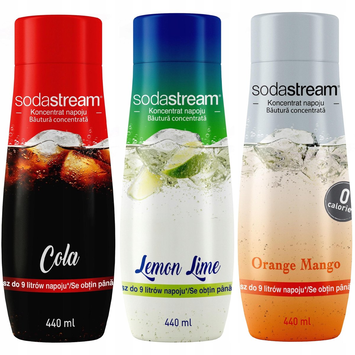 Sodastream Syropy Cola Lemon-lime Orange-mango