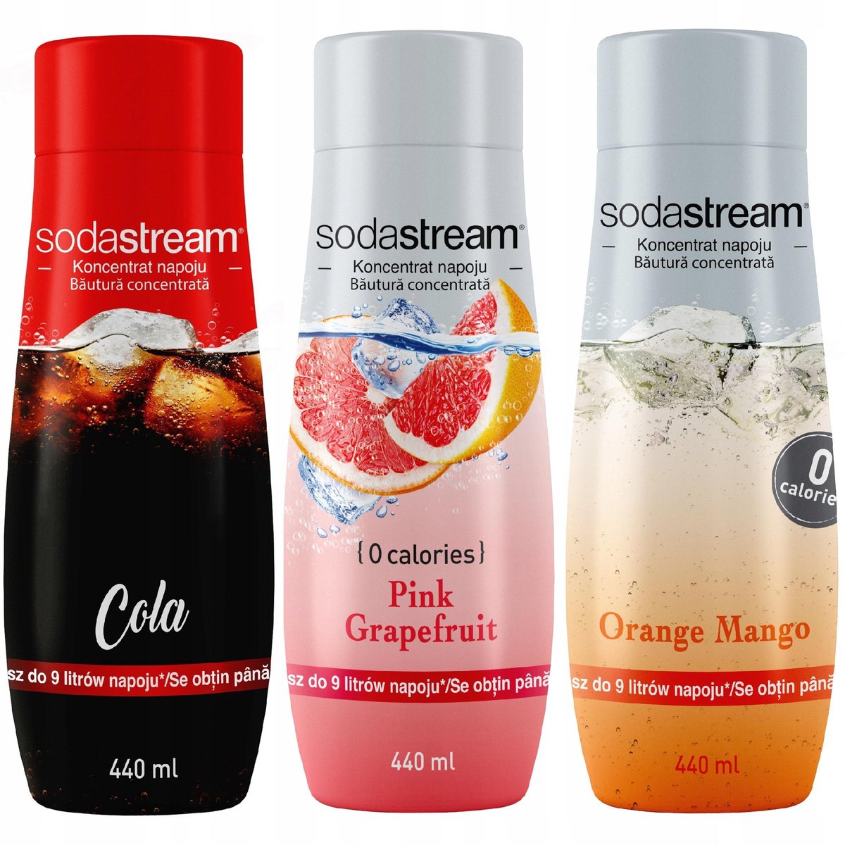 Sodastream Syropy Cola Grapefruit Orange-mango