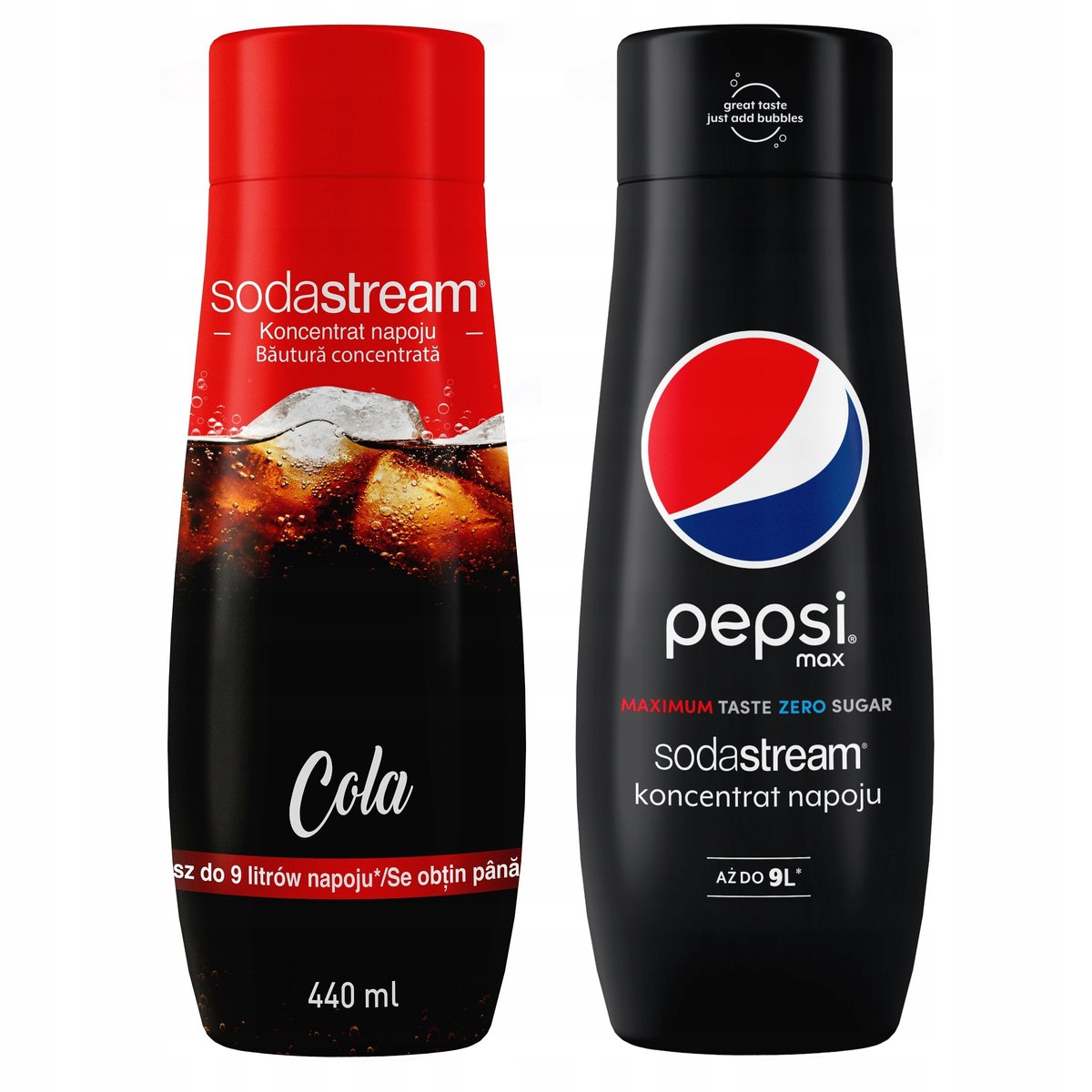 Sodastream Koncentrat zestaw smak Cola Pepsi Max