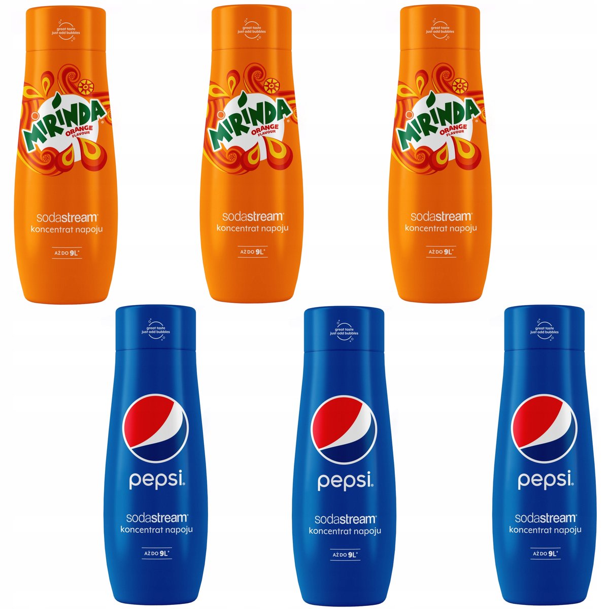 Sodastream Zestaw koncentratów 3x Pepsi 3x Mirinda