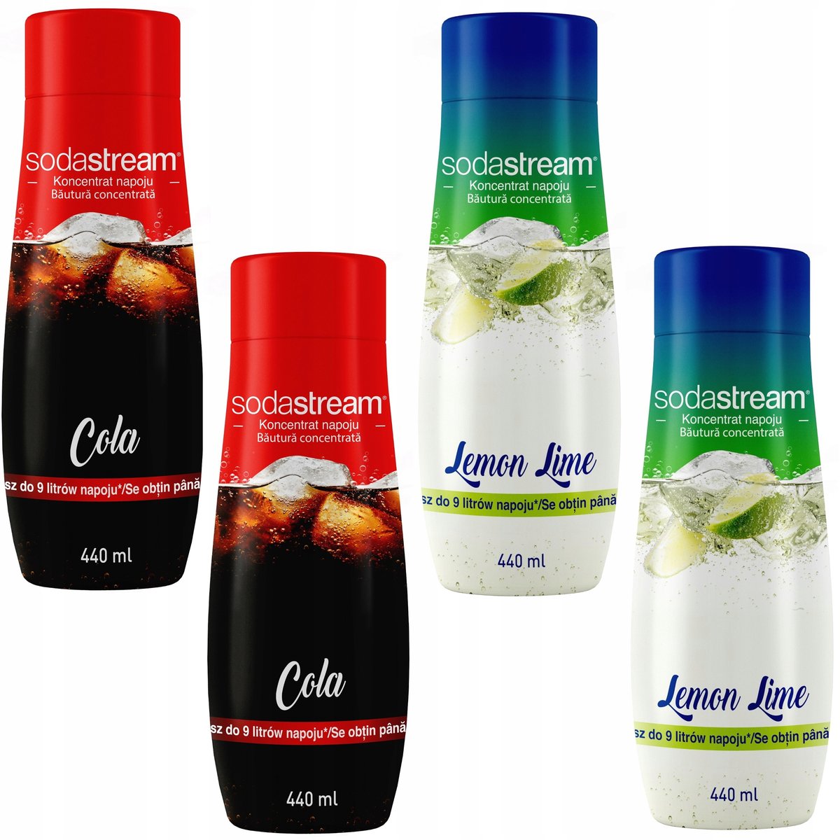 Sodastream Zestaw koncentrat 2xCola 2xLemon-Lime