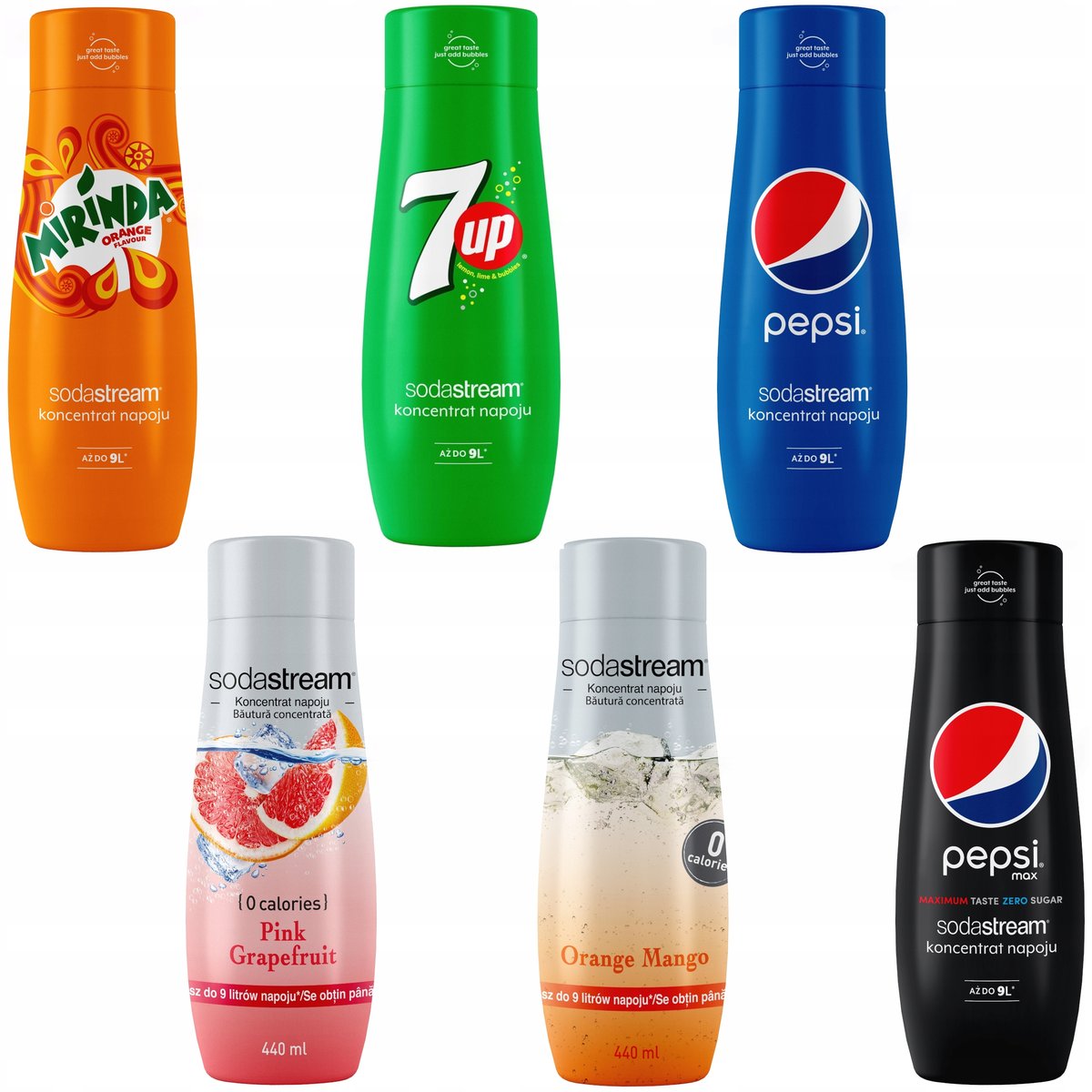 Sodastream Zestaw koncentratów syropów 6 smaków