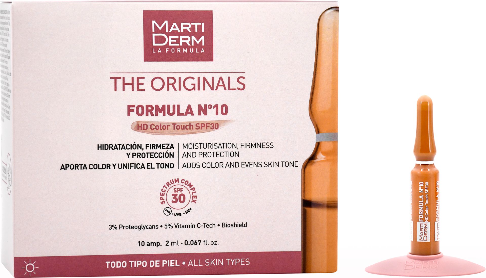 Ampułki ochronne MartiDerm No. 10 Color Touch SPF30 10 ampułek po 2 ml (8436589050525)