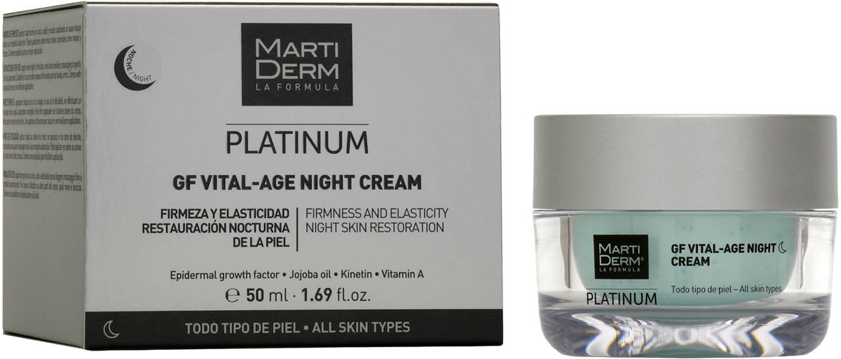 Krem na noc MartiDerm Platinum Gf Vital Age Krem na noc Anti-Aging 50 ml (8437015942285)