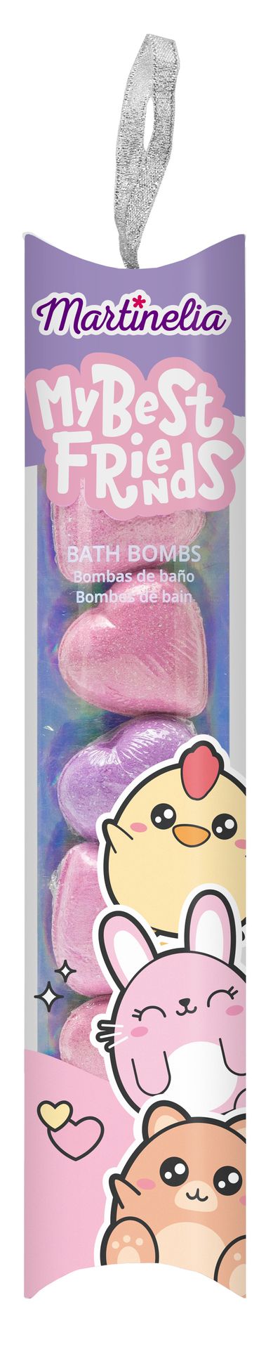 Zestaw kul do kąpieli Martinelia Vff heart fizzers (30568) (8436591923152)