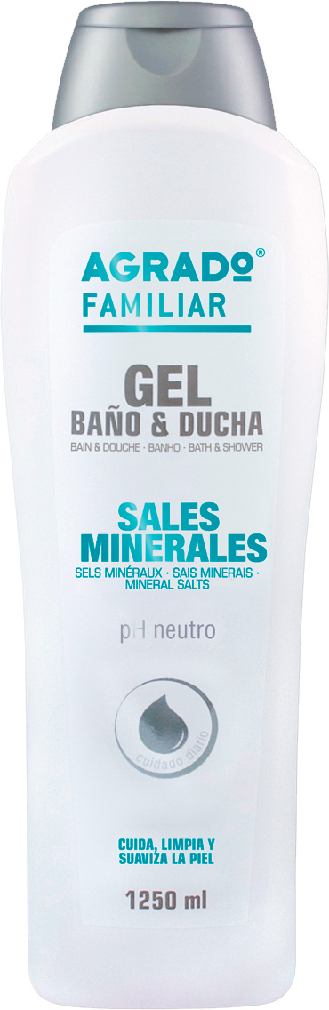 Żel do kąpieli i pod prysznic Agrado Mineral Salts Żel do kąpieli z solą mineralną 1250 ml (8433295054915)