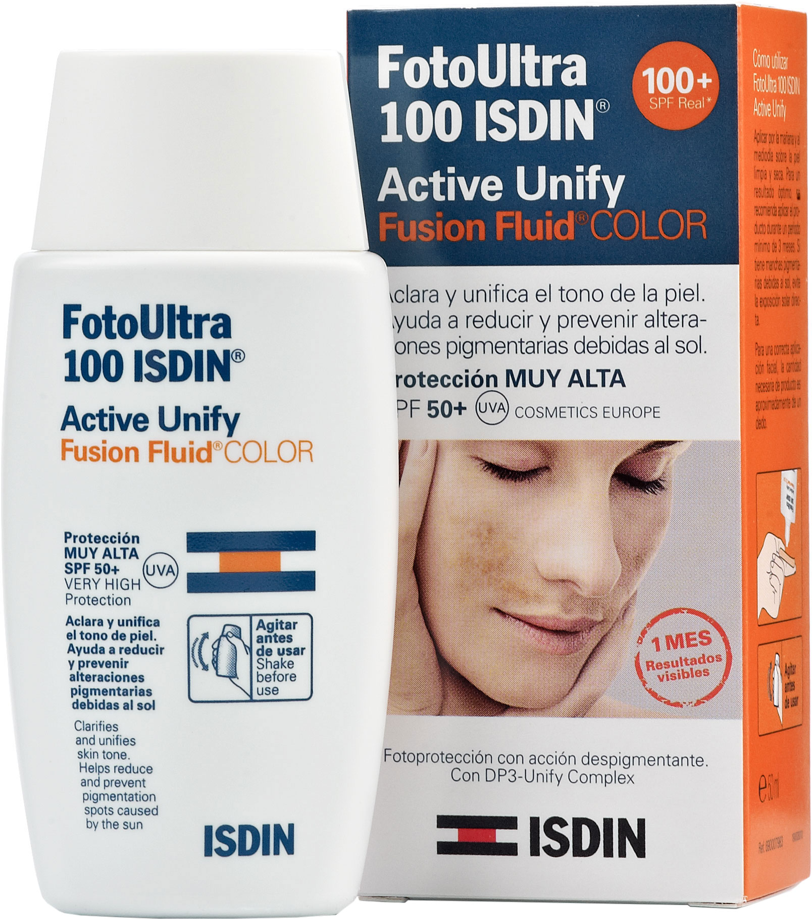 Fluid tonujący do twarzy Isdin FotoUltra 100 Active Unify/Fusion Fluid Color SPF 50+ 50 ml (8470001674227)