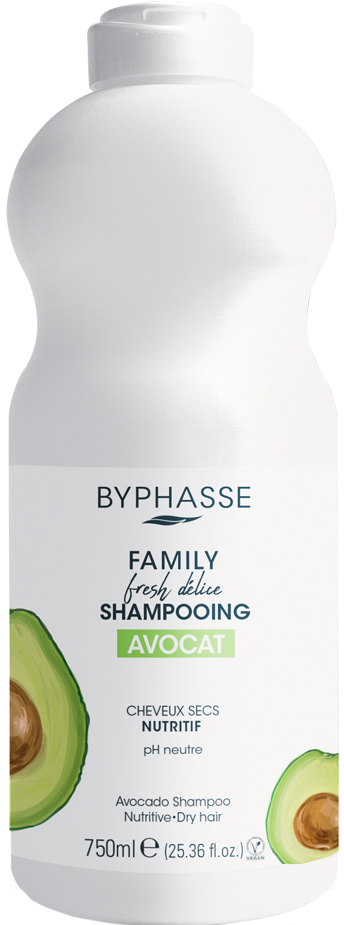 Byphasse Family Fresh Delice szampon z awokado do włosów suchych 750 ml (8436097095438)