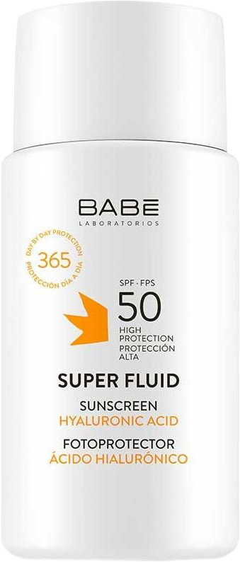 Filtr przeciwsłoneczny super fluid Babe Laboratorios SPF 50 do każdego rodzaju skóry 50 ml (8437014389449)