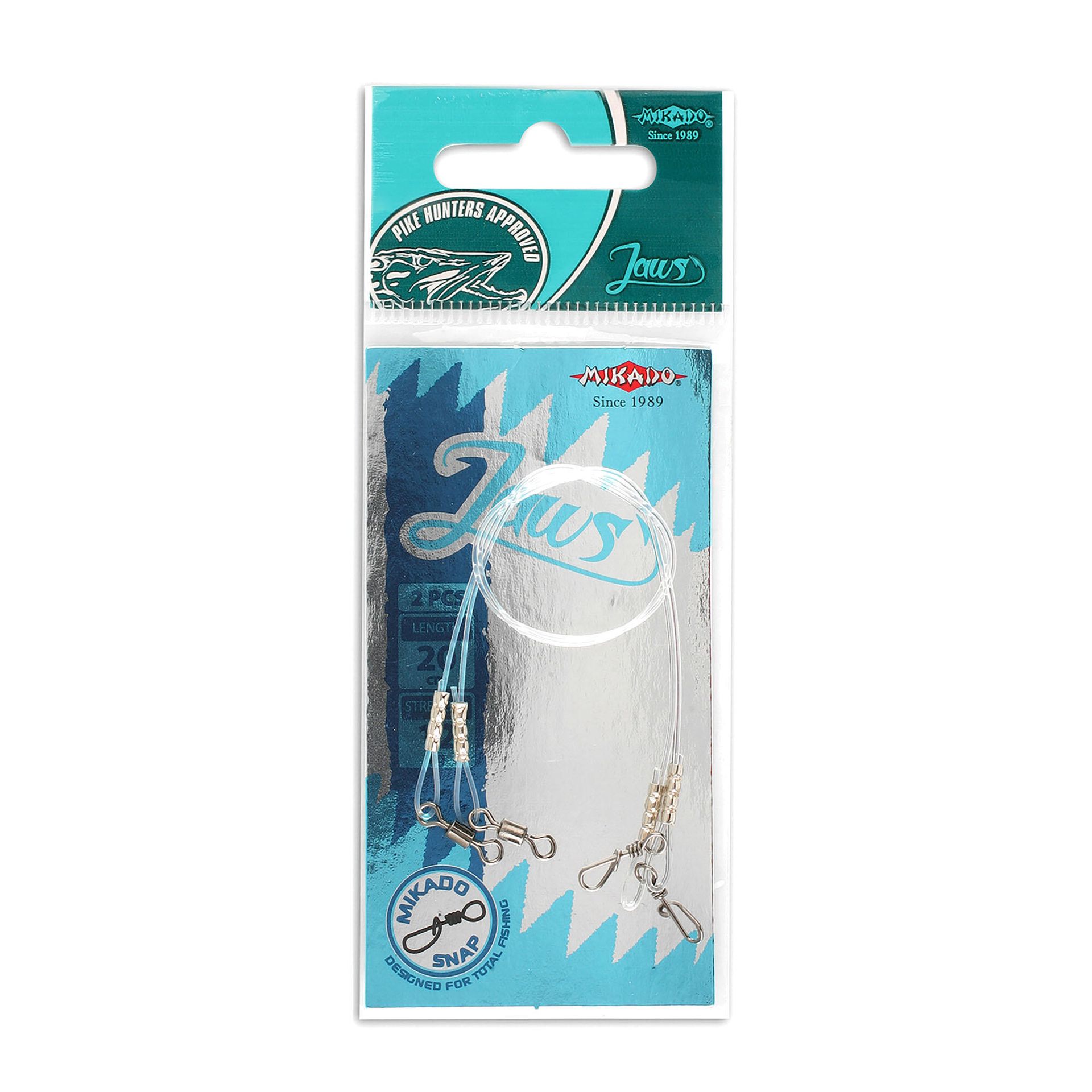 MIKADO 2x Przypon Fluorocarbon Żyłka 35cm 15kg