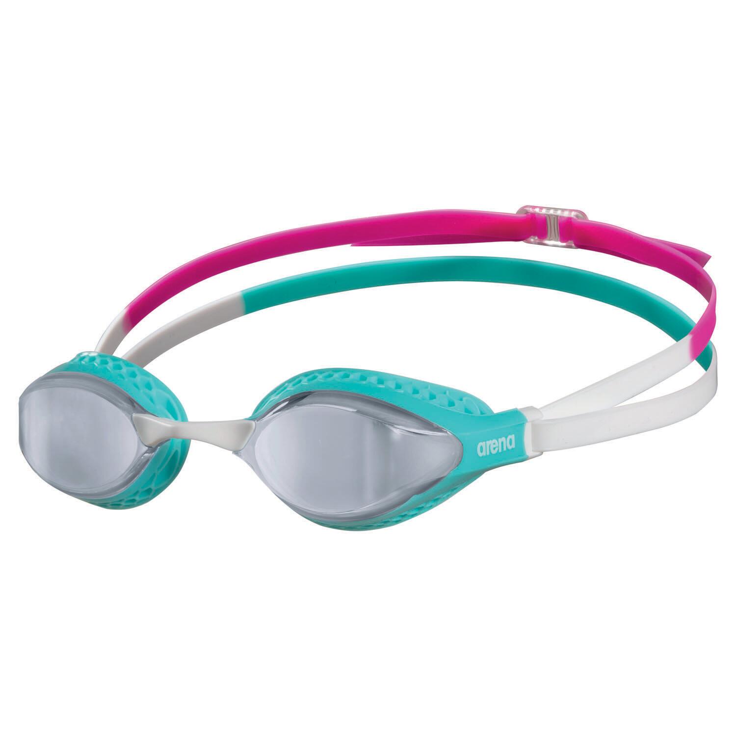 Arena Airspeed Mirror Okulary pływackie, silver/turquoise/multi 2021 Okulary do pływania 3151-104-0