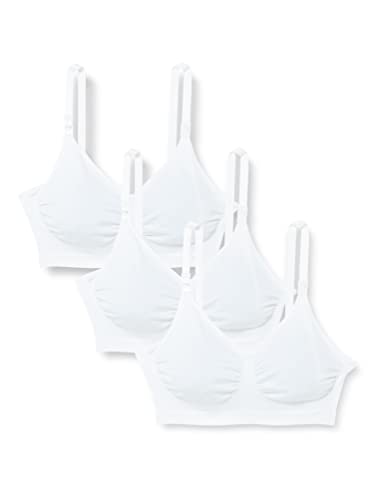 Medela Biustonosz damski M&NBra XL Wht EN FR RU Bundle (x3), biały, biały, XL
