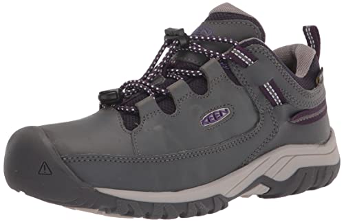 KEEN Targhee Low Height Waterproof Hiking Shoe, Magnet/Tillandsia Purple, 8 US Unisex Little Kid