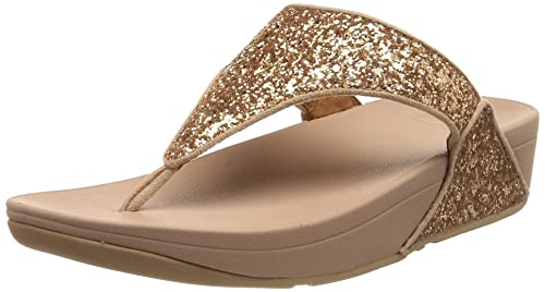 FitFlop Lulu brokatowe stringi na palce damskie Lulu brokatowe stringi na palce, Różowe złoto, 41 EU
