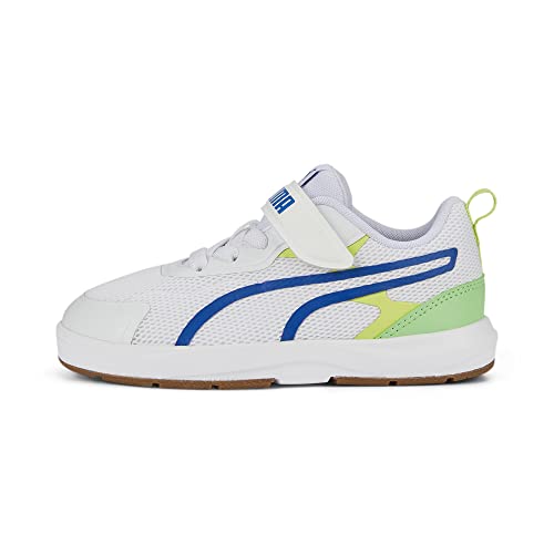 PUMA mieszane dzieci Evolve Gym AC+ PS buty piłkarskie, Puma Biała Victoria Niebieski Lato Zielony, 35 EU