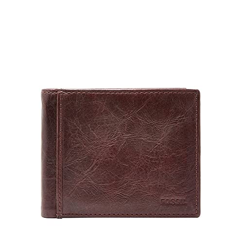 Fossil Ingram portfel RFID Skóra 11,5 cm, brązowy, 1.9x8.9x11.1 cm (B x H x T)