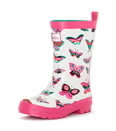 Hatley Dziewczęce kalosze Printed Wellington Rain Boot, biały, 24 EU