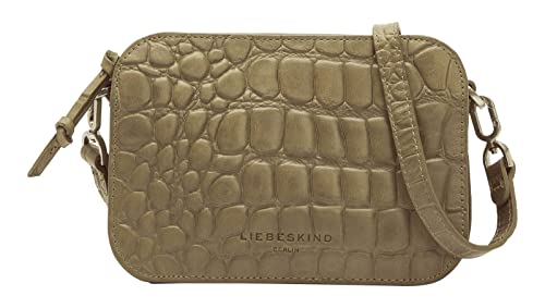 Liebeskind Berlin Croco Luka Crossbody damska torba na ramię, mała (wys. x szer. x gł.) 14,5 cm x 20,5 cm x 7 cm, Oakmoss, Small (HxBxT 14.5cm x 20.5cm x 7cm)