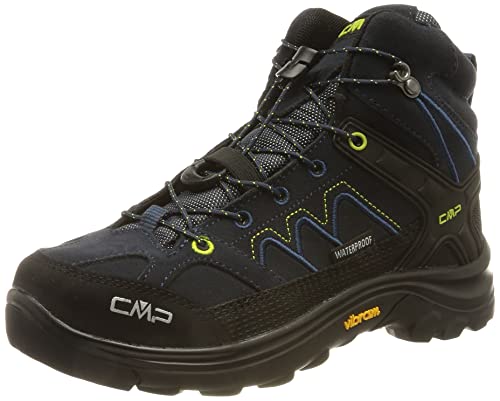 CMP Kids Moon Mid WP Trekking Shoes, buty do chodzenia Unisex-dzieci i chłopców, Niebieski Czarny, 40 EU Larga