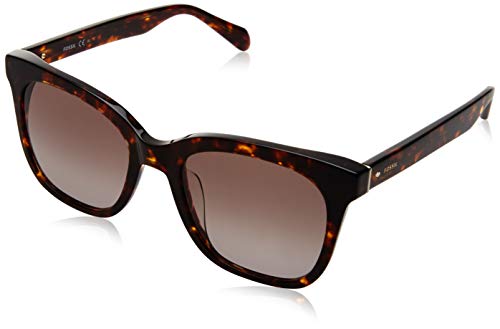 Fossil Damskie okulary przeciwsłoneczne styl Fos 2098/G/S kwadratowe, Hawana, 53mm, 20mm