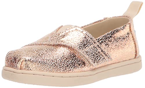 TOMS Dziewczęce Tiny Alpargata espadryle, Złota folia craquelé, 22 EU