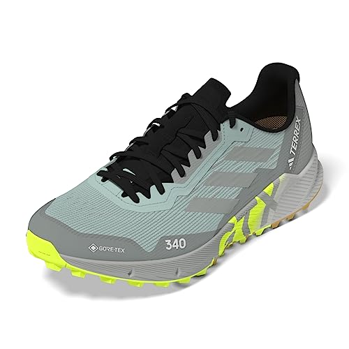 adidas Terrex Agravic Flow 2 GTX, Shoes-Low (Non Football) Mężczyźni, Semi Flash Aqua/Wonder Silver/Lucid Lemon, 49 1/3 EU, Nasiona Flash Aqua Wonder Silver Lucid Lemon, 49.5 EU