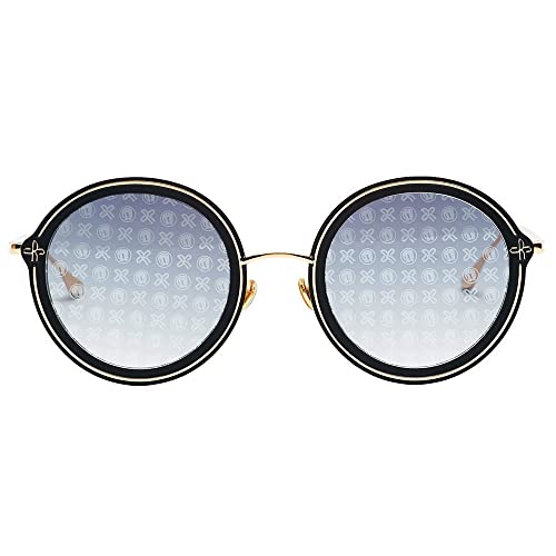 Skull Rider Unisex gładkie złote okulary przeciwsłoneczne, czarne, Talla única