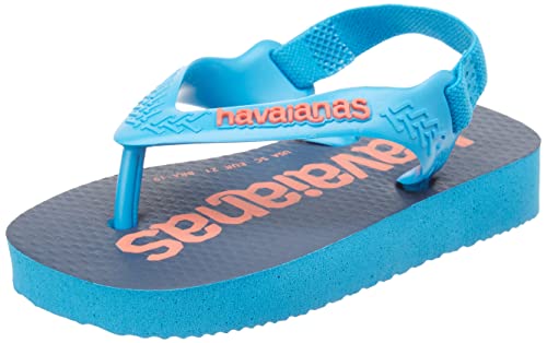 Havaianas Unisex Baby Logomania Turquoise klapki japonki, turkusowy, 24 EU