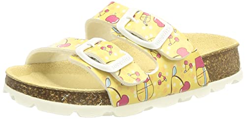 superfit Fussbettpantoffel, Kapcie dla dzieci i dziewcząt, Żółty żółty czerwony 6000, 40 EU