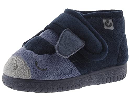 victoria Unisex – kapcie dziecięce 105119-KIDS Zwierzę OJALÁ CASA i zapięcie na rzepy, MARINO, 25 EU