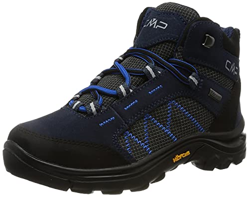 CMP Kids Thiamat Mid 2.0 Trekking Shoe WP, Unisex-Dla dzieci i młodzieży, Wielobarwny czarny niebieski, 38 EU