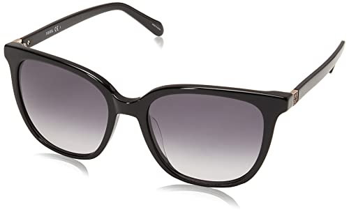 Fossil Damskie okulary przeciwsłoneczne styl Fos 2094/G/S kocie oko, Czarny, 53mm, 18mm