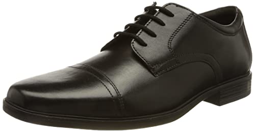 Clarks Howard czapka męska Oxford, Czarna skóra, 41.5 EU