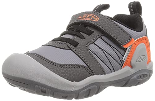 KEEN Knotch Peak, Trampki dziecięce, Szary Magnet Bezpieczeństwo Pomarańczowy, 37 EU