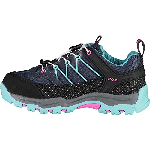 CMP Kids Rigel Low Trekking Shoe WP, niskie buty turystyczne dla chłopców mieszane, B Blue Acqua, 32 EU