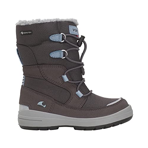 Viking Ciepłe śniegowce dziecięce Haslum High GTX unisex, Ciemnoszary lodowy błękit, 37 EU