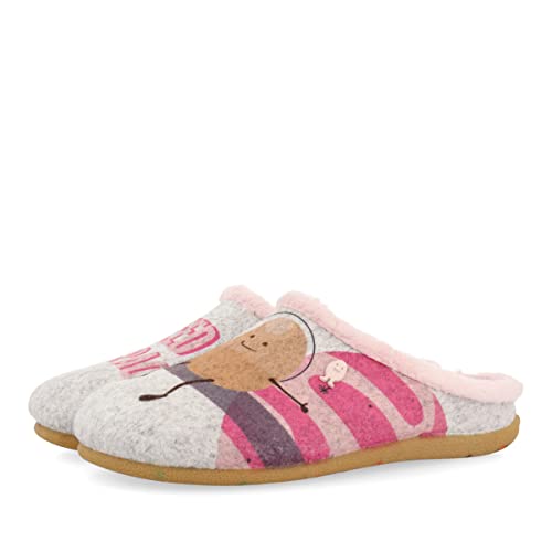 HOT POTATOES LIGIST, Kapcie Damskie, Gris, 34 EU, Szary, 34 EU