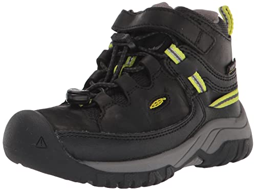 KEEN Targhee Mid Waterproof, buty turystyczne dla dzieci, Black Steel Grey, 32/33 EU