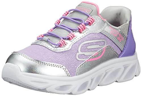 Skechers Flex Glide sneakersy dziewczęce, Gray Lavender Synthetic Multi Trim, 28 EU