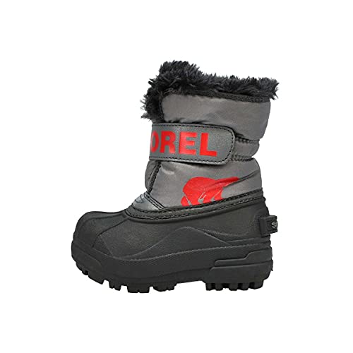 Sorel Śniegowce dla dzieci, uniseks TODDLER SNOW COMMANDER, Szary Quarry X Cherrybomb, 30 EU