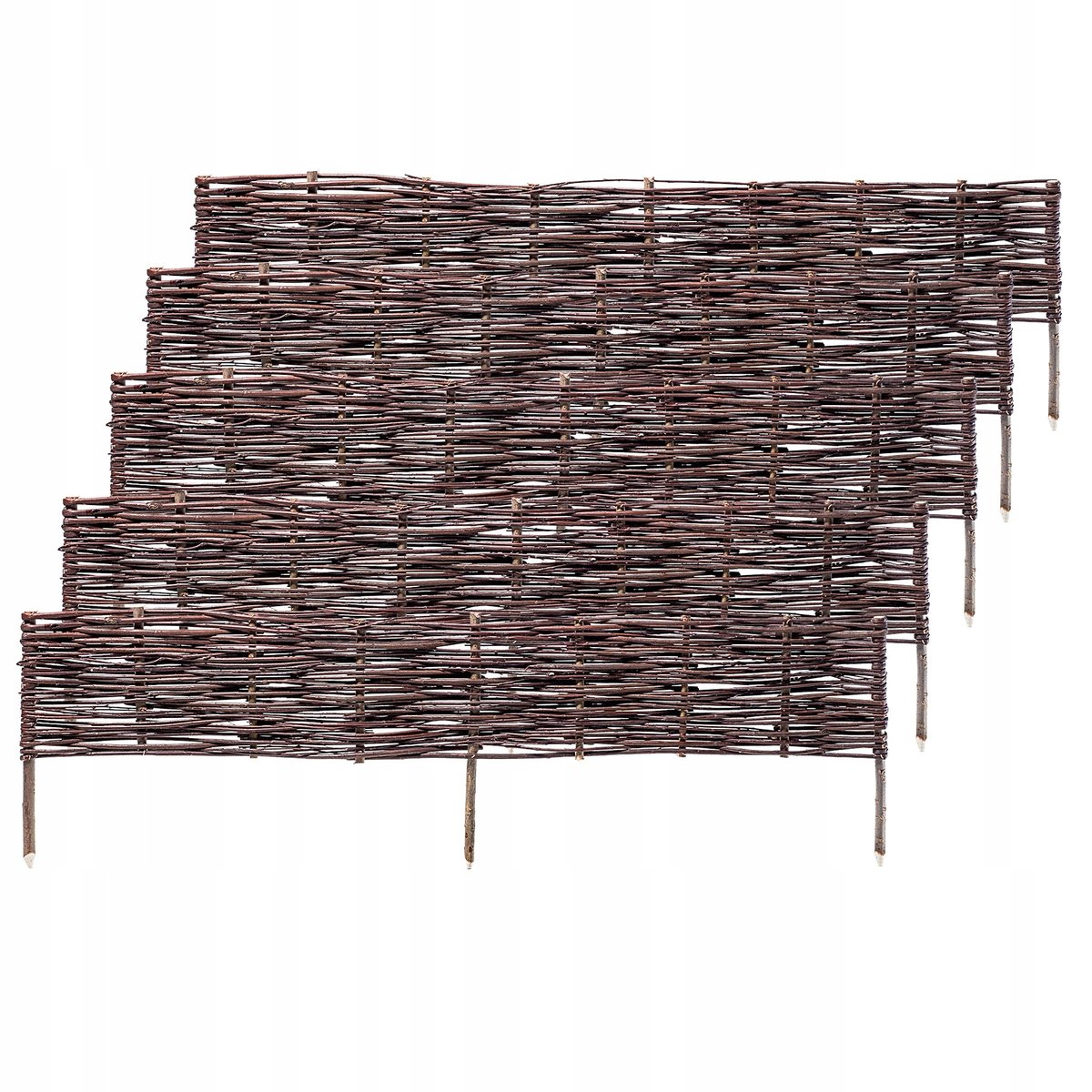 Palisada ogrodowa wiklinowa Hamre 120 x 20 cm, 5 szt.