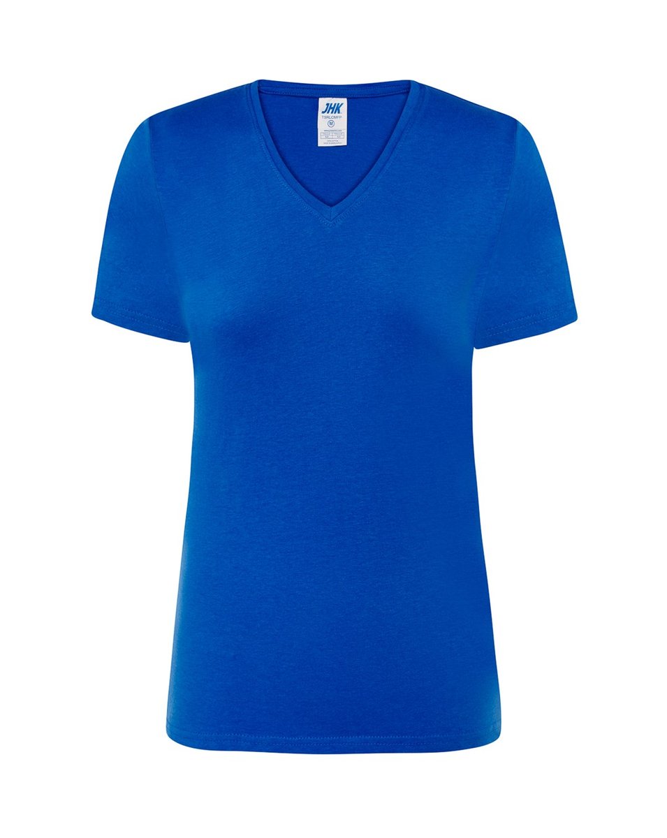 T-shirt Damski chabrowy dekolt w serek roz. XL