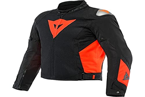 Dainese Energyca Air Tex Jacket, kurtka motocyklowa Cordura z ochraniaczami, męska, czarna/fluorescencyjna, 50