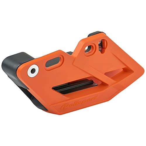 POLISPORT 8457500002 - prowadnica łańcucha PERFORMANCE składająca się z koperty zewnętrznej i płyty nośnej z zestawem montażowym kompatybilnym z motocyklami KTM, Rieju w kolorze pomarańczowym